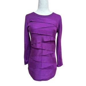 Vince Knit Purple Women's Wrap Detail Top, NWOT, XS